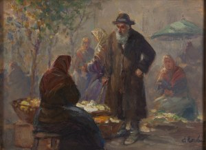 Erno Erb (1878 Lwów (?) - 1943 Lwów), Na targowisku
