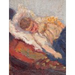 Jan Stanislawski (1860 Olshana, Ukraine - 1907 Krakow), "Child with a Dog".