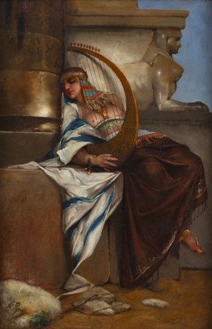 Tadeusz Popiel (1863 Szczucin - 1913 Kraków), Harfistka