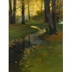 Apoloniusz Kędzierski (1861 Suchedniów - 1939 Warsaw), "Struga w lesie," ca. 1908