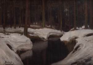 Roman Bratkowski (1869 Lwów - 1954 Wieliczka), Leśny potok (