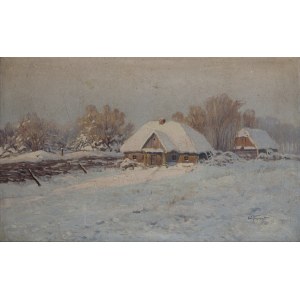 Wiktor Korecki (1890 Kamieniec Podolski - 1980 Milanówek near Warsaw), Winter Landscape, 20th century.