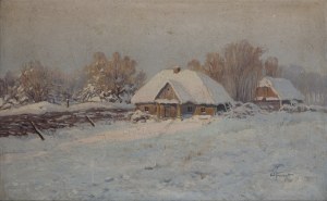 Wiktor Korecki (1890 Kamieniec Podolski - 1980 Milanówek k. Warszawy), Pejzaż zimowy, XX w.