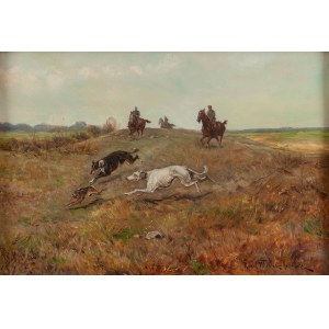 Karol Wierusz-Kowalski (1869 Varšava - 1953 Poznaň), Lov na zajace