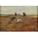 Karol Wierusz-Kowalski (1869 Warsaw - 1953 Poznań), Hunting hares