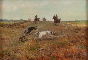 Karol Wierusz-Kowalski (1869 Warszawa - 1953 Poznań), Polowanie na zające