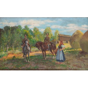 Leonard Winterowski (1886 Černivci - 1927 Varšava), Ulany a dívka, 1921