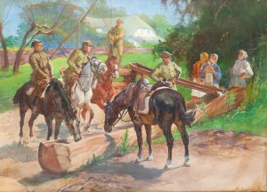 Stanisław Kaczor-Batowski (1866 Lwów - 1946 Lwów), Pojenie koni