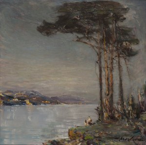 Marian Mokwa (1889 Malary - 1987 Sopot), Nad wodą, przełom lat 50. i 60. XX w.