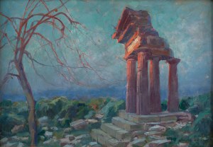Bronisława Rychter-Janowska (1868 Kraków - 1953 Kraków), Ruiny świątyni Kastora i Polluksa w Agrygencie