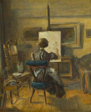 Tadeusz Pruszkowski (1888 Borucice koło Łęczycy - 1942 Warszawa), W pracowni