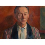Antoni Michalak (1899 Kozłów Szlachecki - 1975 Varšava), Portrét muža s modrou kravatou, 1959