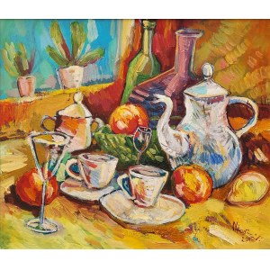 M. Forc, Nature morte avec verre, 2010