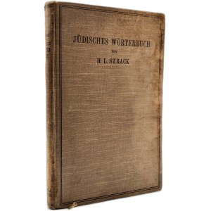 Hermann Starck - Jüdisches Wörterbuch - Jewish-Hebrew language dictionary, Leipzig 1916 [ Ekslibris Bronislaw Galczynski, Ostroleka].