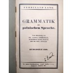 Lang Ferdinand - Grammatik der polnischen Sprache, Bydgoszcz 1926
