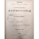 Kohler F. - Dictionary of the English and German Languages - Leipzig 1877 [ Decorative binding ].