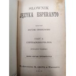 Grabowski Antoni - Słownik języka esperanto - Warszawa 1910