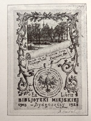 Karol Mondral (1880 -1957), Ex libris Biblioteki Miejskiej w Bydgoszczy, II poł XX wieku