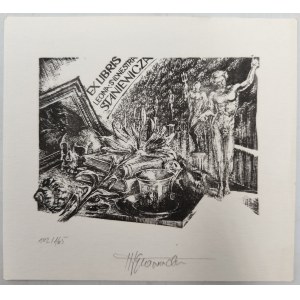 Ex libris Leon Sylwester Staniewicz, tisk signován tužkou, autor neznámý.