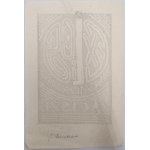 Janusz Tłomakowski ( 1896 -1980) Exlibris autora - dřevoryt, Varšava 1956