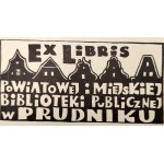 Sammlung - Flug von 11 Exlibris von Bibliotheken und Institutionen - Warschau, Konin, Szydłowiec, Wrocław, Prudnik [ Exlibris ].