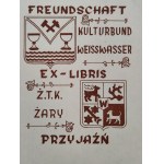 Collection - vol de 9 exlibrés de bibliothèques et institutions - Nysa, Gołuchów, Poznań, Rzeszów - [ Exlibris ].