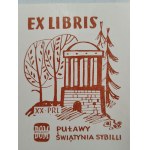 Collection - vol de 9 exlibrés de bibliothèques et institutions - Nysa, Gołuchów, Poznań, Rzeszów - [ Exlibris ].