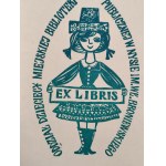 Collection - vol de 9 exlibrés de bibliothèques et institutions - Nysa, Gołuchów, Poznań, Rzeszów - [ Exlibris ].
