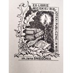 Sbírka - let 7 exlibris knihoven a institucí - Konin, Białogard, Zamość [ Ex-libris ].