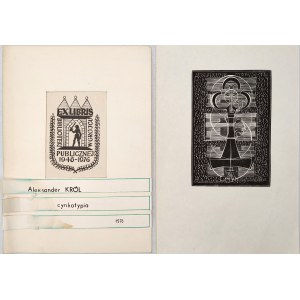 Aleksander Król - ex-libris de la bibliothèque publique de Grójec et de l'académie agricole de Poznań