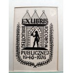 Aleksander Król - ex-libris de la bibliothèque publique de Grójec et de l'académie agricole de Poznań
