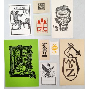 Sbírka - Sada 9 různých exlibris [ Exlibris, Harry Potter ].