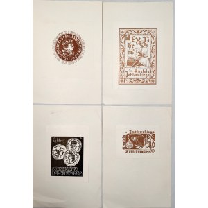 Ex Libris numizmatyczny Anatola Jabłońskiego - ca, 1980 rok [ ekslibris]
