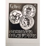 Ex Libris numizmatyczny Anatola Jabłońskiego - ca, 1980 rok [ ekslibris]