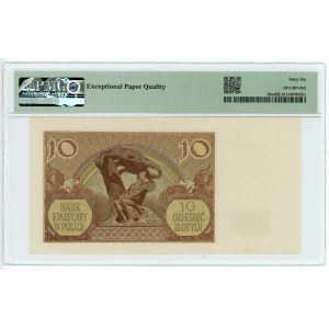 10 gold 1940, L series, PMG 66 EPQ, WWII London Counterfeit, 2nd max note