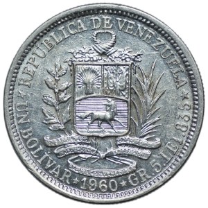Wenezuela, 1 boliwar 1960