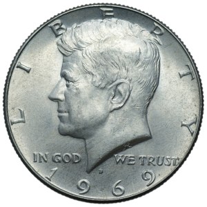 USA, 1/2 dolara 1969, D, Kennedy