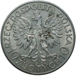 10 gold 1932, Head of a woman