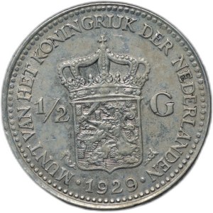 Pays-Bas, 1/2 florin 1929
