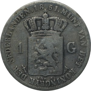 Holandia, 1 gulden 1851