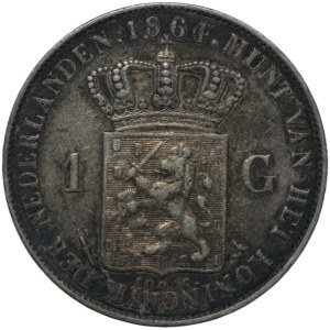 Netherlands, 1 guilder 1864