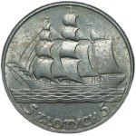 5 gold 1936, Sailing ship