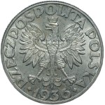 5 gold 1936, Sailing ship