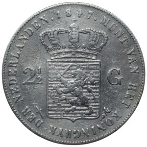 Netherlands, 2 1/2 guilders 1847