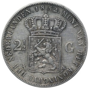 Pays-Bas, 2 1/2 florins 1852