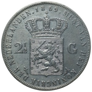 Paesi Bassi, 2 1/2 fiorini 1869