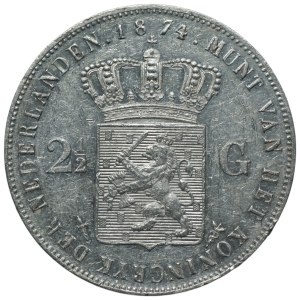 Netherlands, 2 1/2 guilders 1874