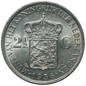 Holandia, 2 1/2 guldena 1938