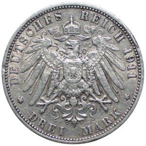 Kingdom of Germany, 3 marks 1911