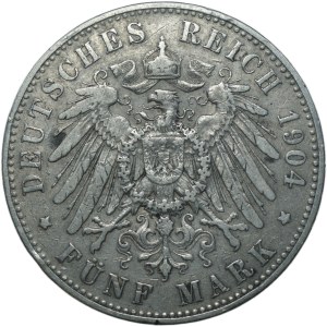 Kingdom of Germany, 5 marks 1904